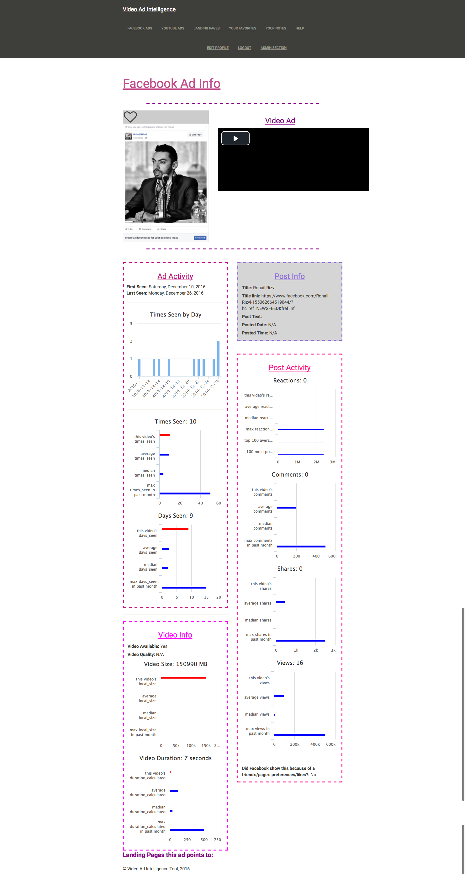 VidAdTelligence Screenshot